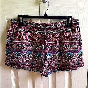 BeBop Multicolor Aztec Print Casual Shorts